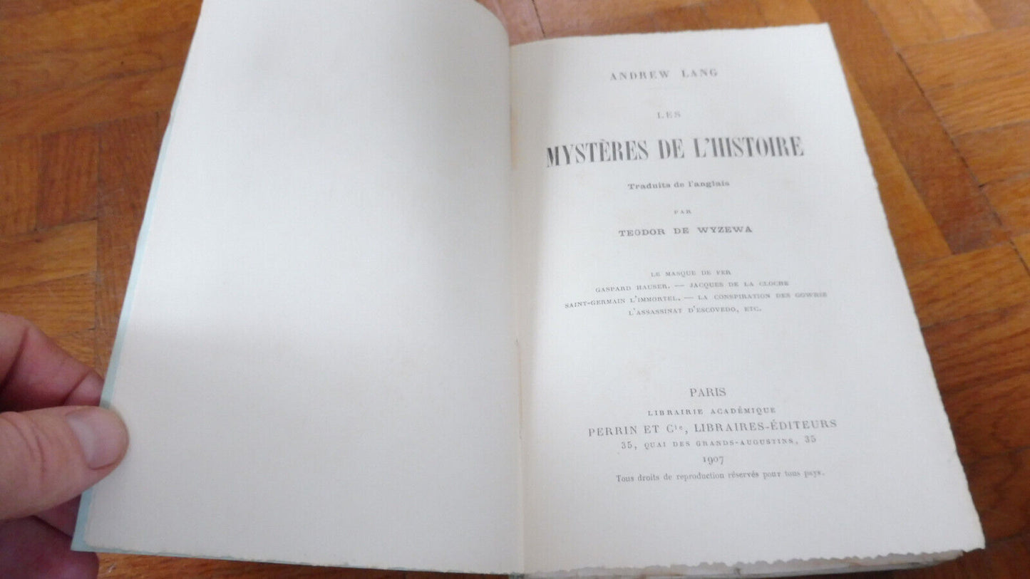 Les Mystères de l'Histoire (Andrew Lang) 1907