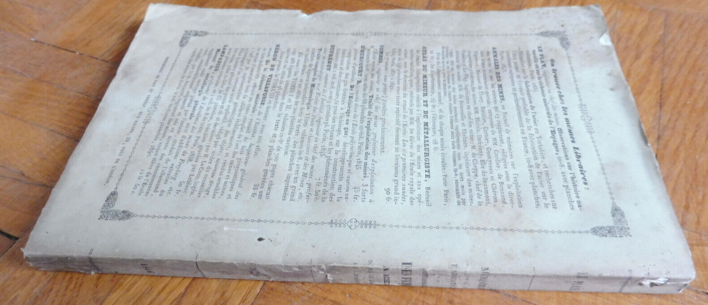 La Fabrication et le commerce des fers à acier (F. Le Play) 1846