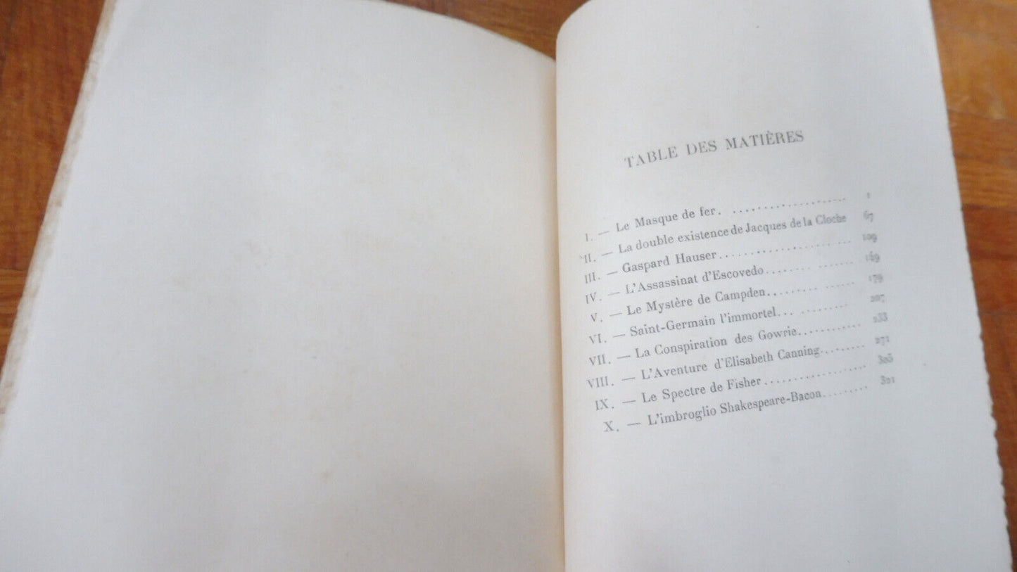 Les Mystères de l'Histoire (Andrew Lang) 1907