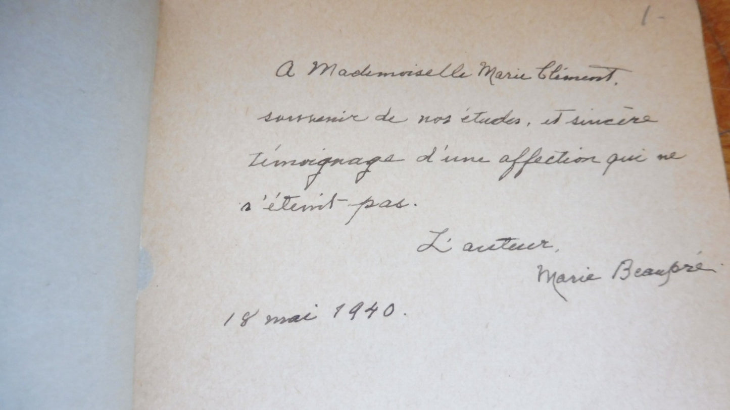 Jeanne Le Ber. Première recluse du Canada Français (M. Beaupré) 1939 ENVOI
