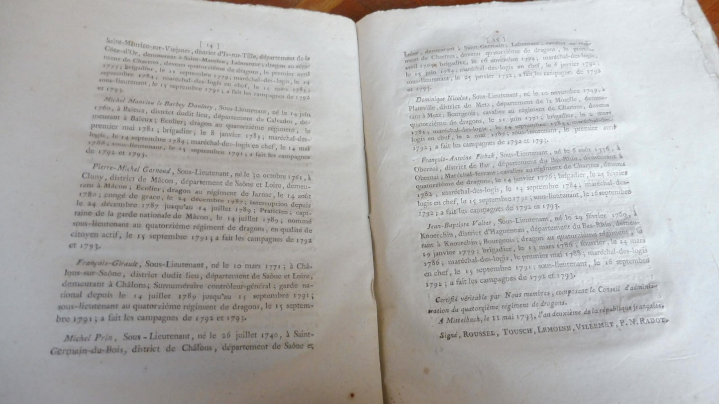 Les Hussards et les Dragons de la République Française c.a. 1793