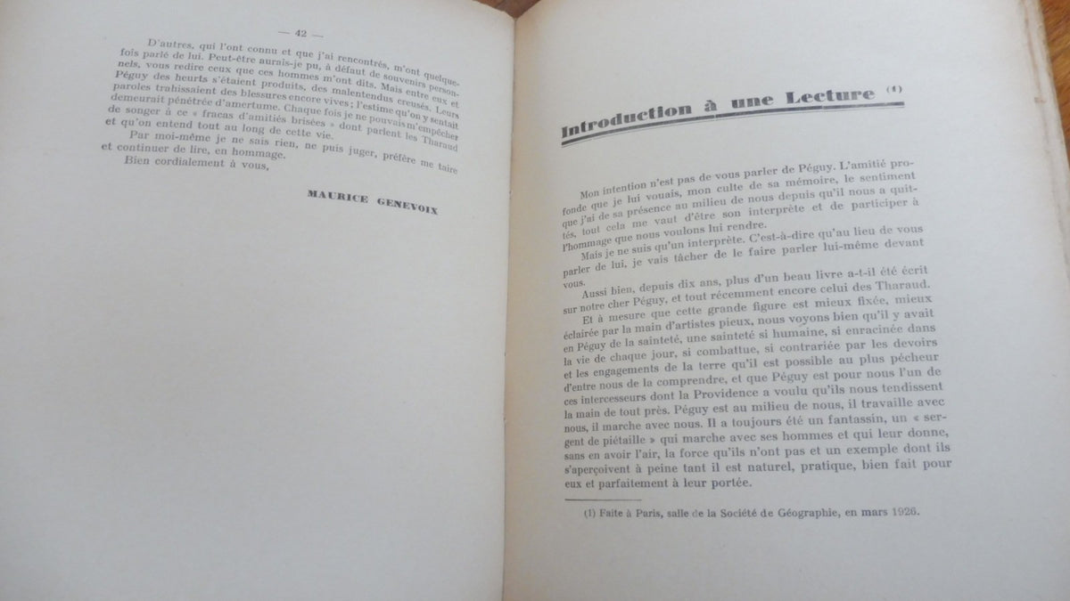 Hommage à Charles Péguy (Abraham, Secrétain, Montherlant...) 1929 ENVOI