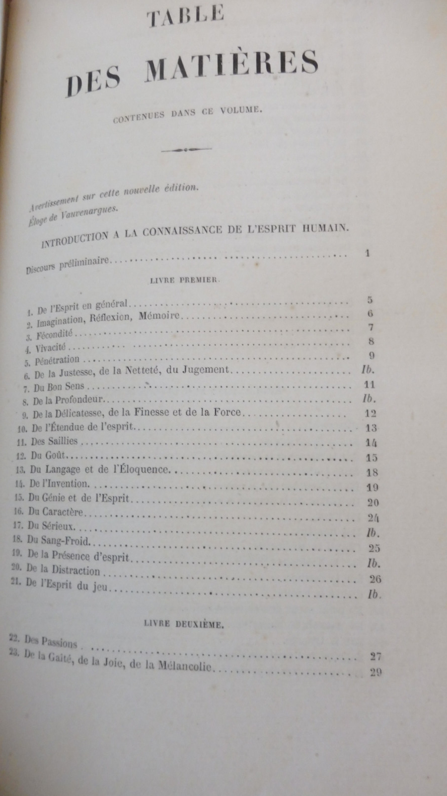 Oeuvres de Vauvenargues 1857 2 vol.