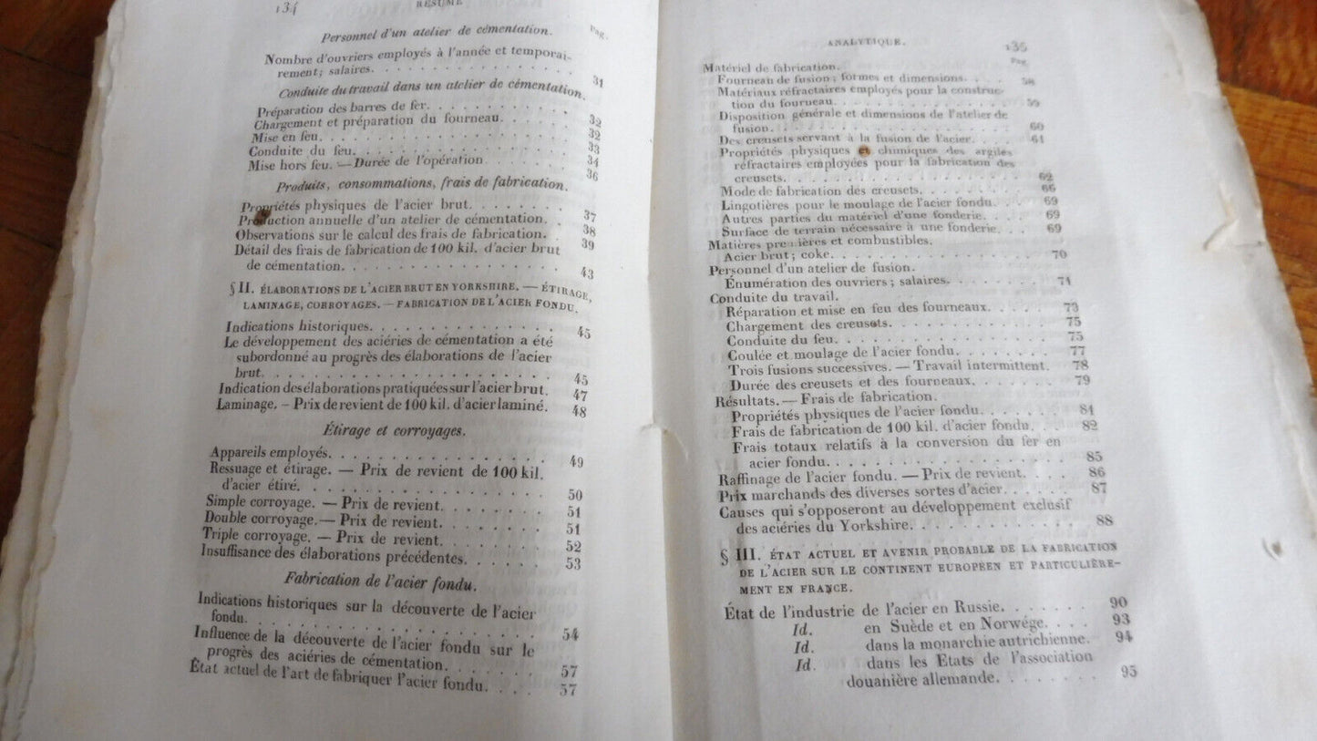 Fabrication de l'acier en Yorkshire (F. Le Play) 1843