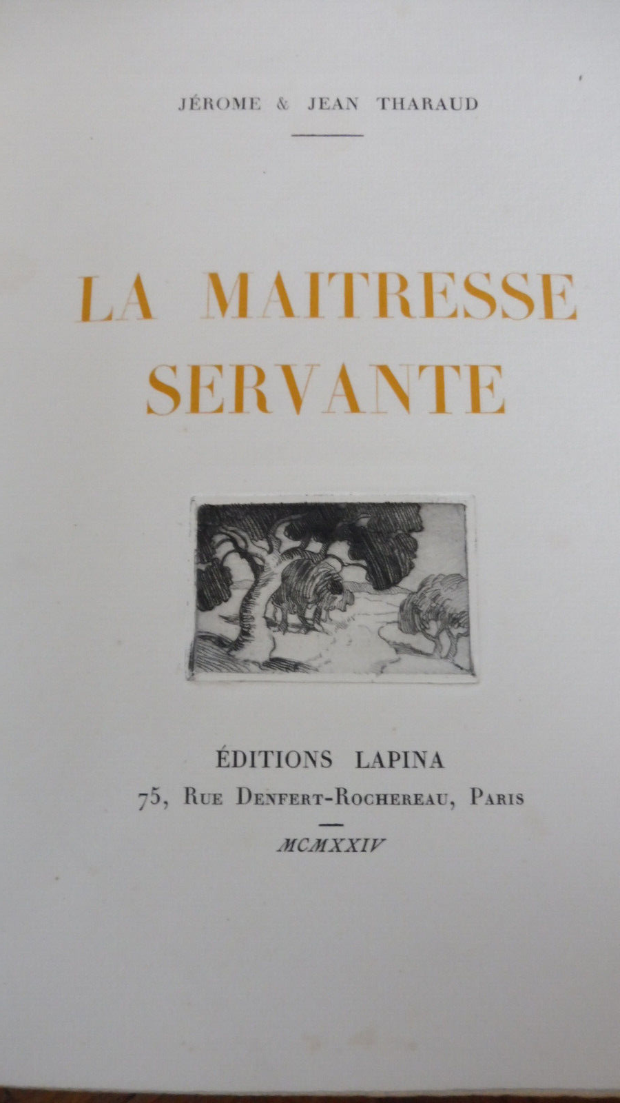 La Maîtresse servante (Jérome et Jean Tharaud) 1924 illus. Gaston Balande