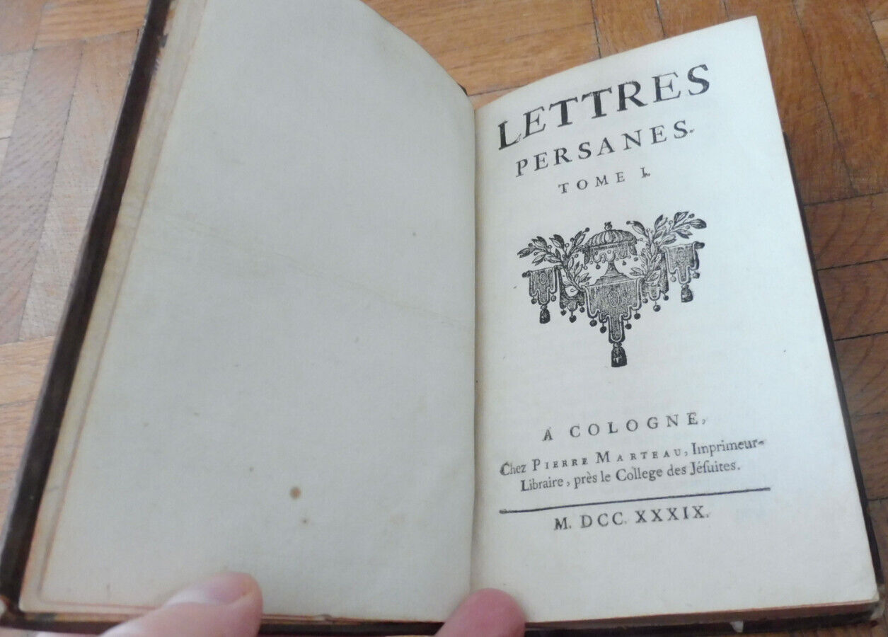 Les Lettres Persanes + Les Lettres Turques (Montesquieu) 1734-39 3 vol. en 1 t.
