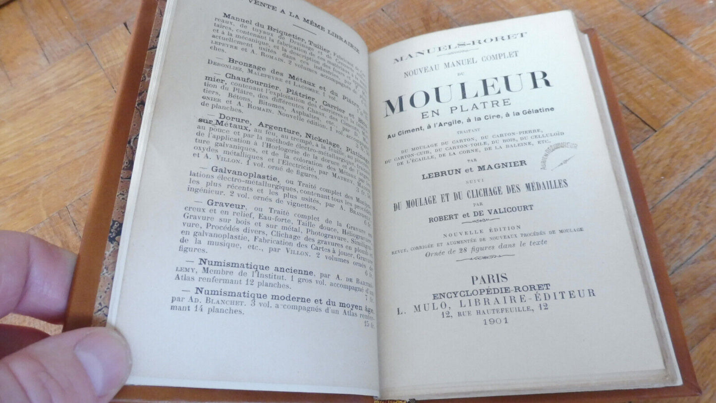 Nouveau manuel complet du mouleur (Lebrun et Magnier) 1901