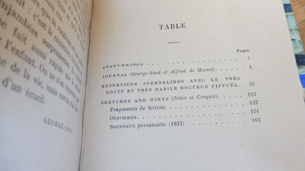Journal intime (George Sand) 1926