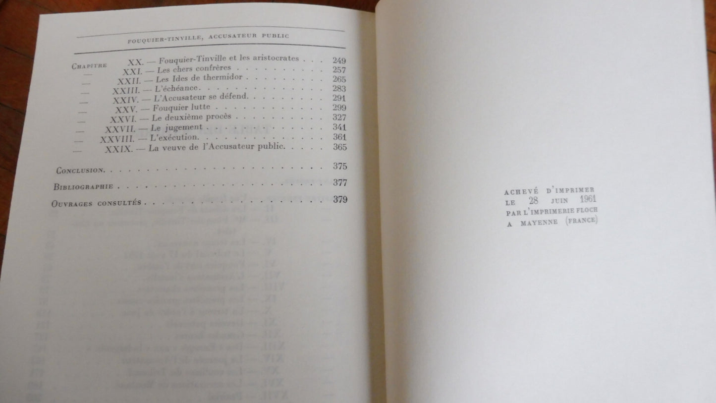 Fouquier-Tinville, accusateur public (Pierre Labracherie) 1961