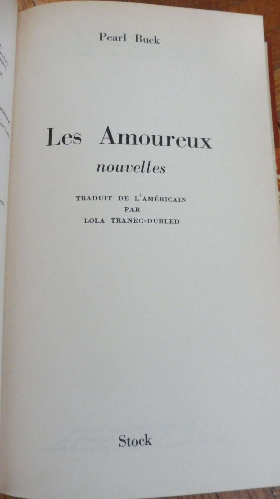 Les Amoureux (Pearl Buck) 1978