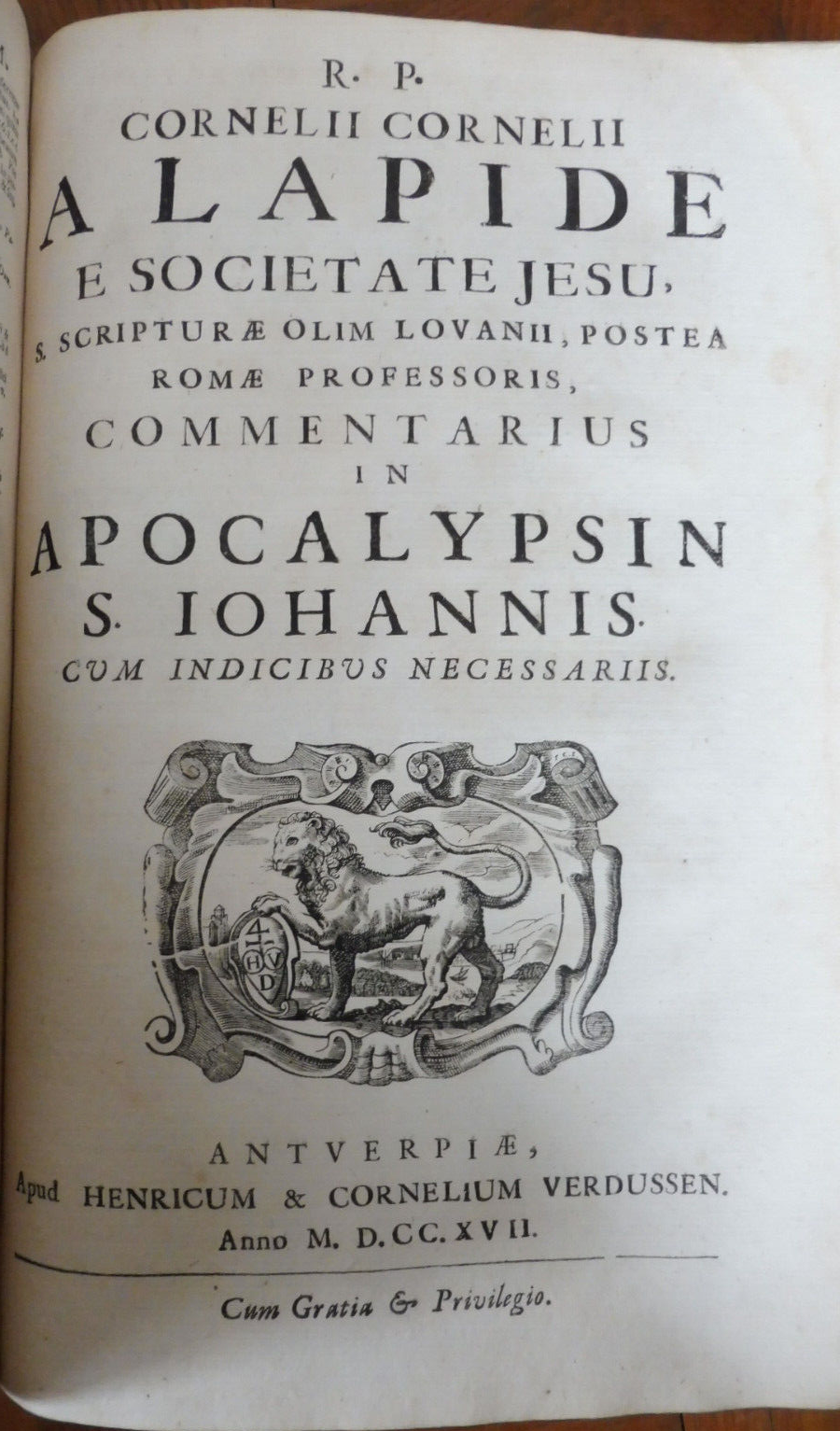 In Acta apostolorum, epistolas & apocalypsin (Cornelius a Lapide) 1717 IN FOLIO