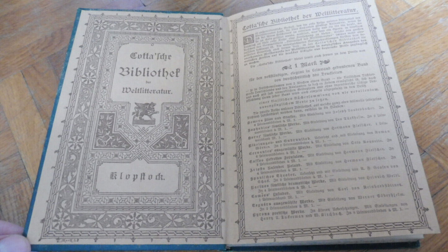 Klopstock gesammelte Werke (Friedrich Gottlieb Klopstock) 4 vol.