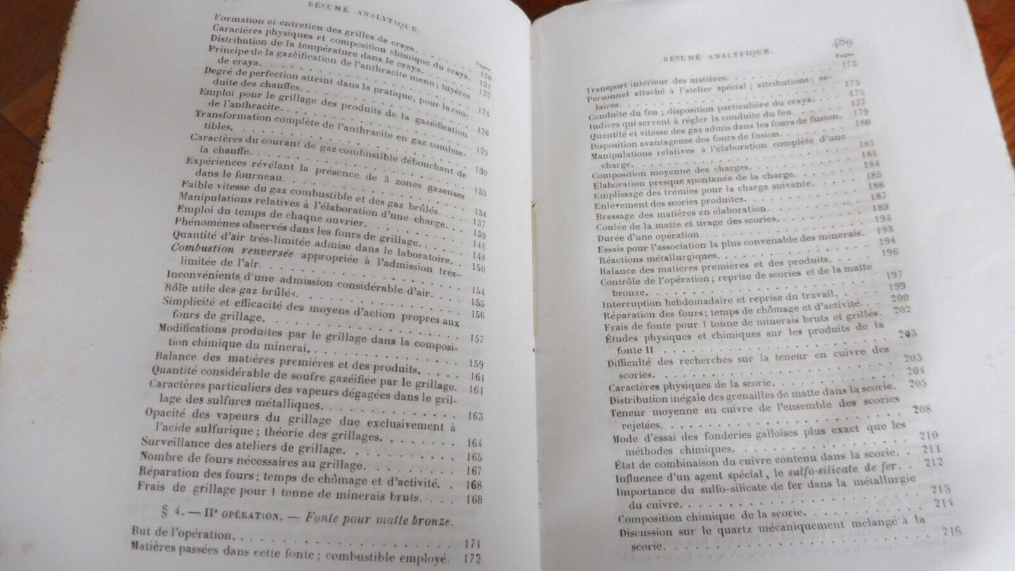 Description des procédés métallurgiques employés au P. de Galles (Le Play) 1848
