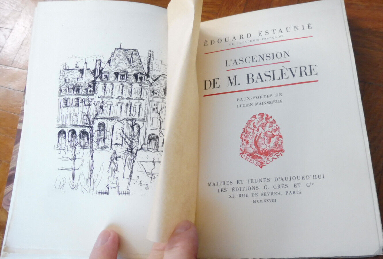 L'Ascension de M. Baslèvre (Edouard Estaunié) 1928 illus. Mainssieux VELIN
