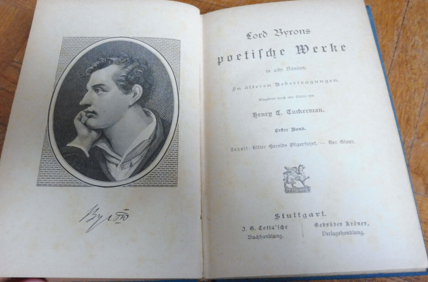 Byron Poetische Werke s.d. 8 vol.
