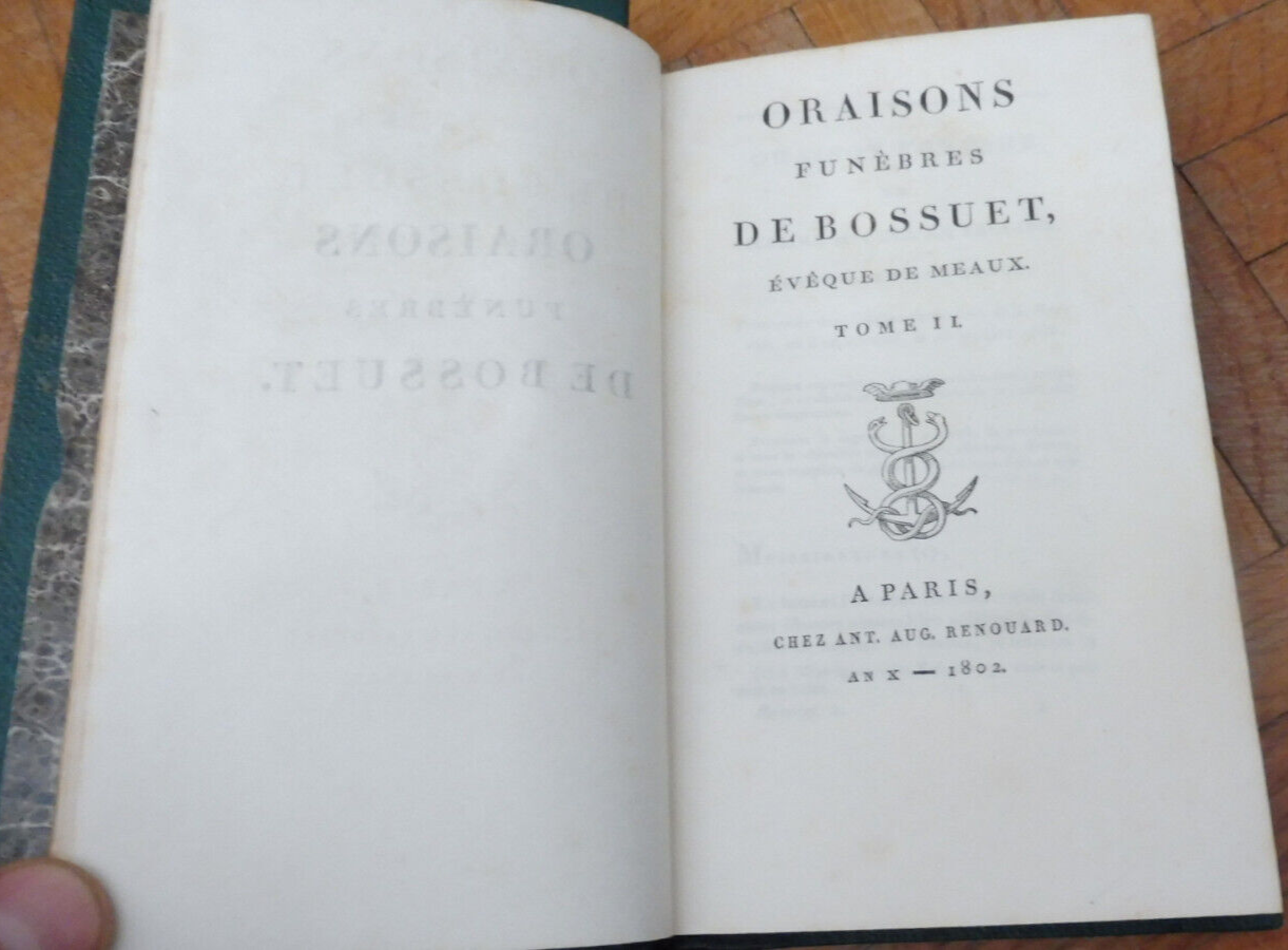 Oraisons funèbres (Bossuet) 1802 2/2