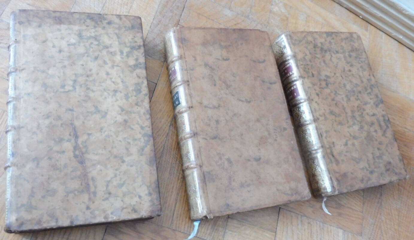 Oeuvres de Massillon 1754-69 3 volumes EX LIBRIS