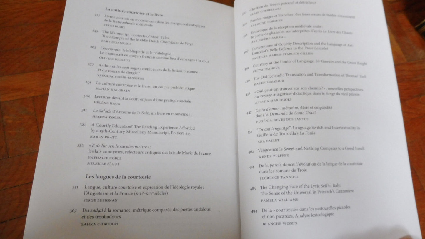 Cultures courtoises en mouvement (Arseneau & Gingras dir.) 2011