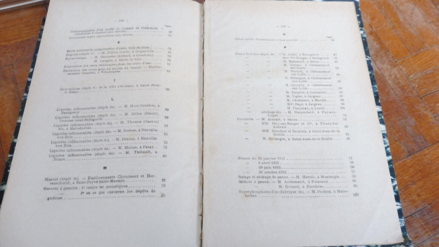 Rapport sur les travaux des Conseils d'Hygiène 1917-1922 (Bissauge) LOIRET