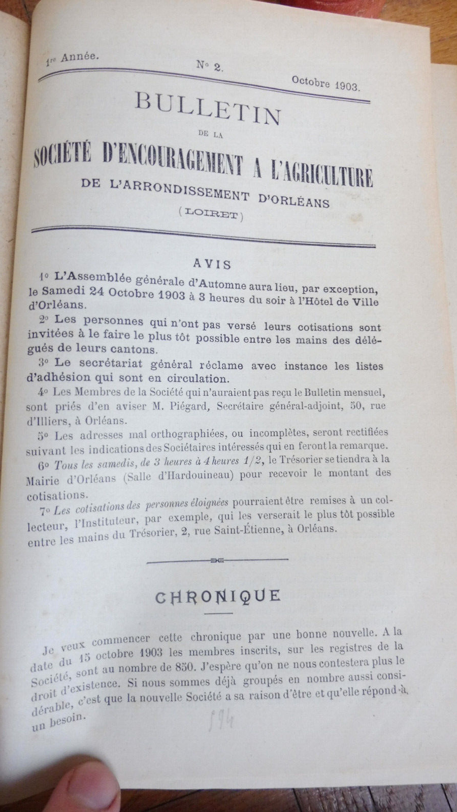 Publications 1894-1911 (René Bissauge) LOIRET VETERINAIRE