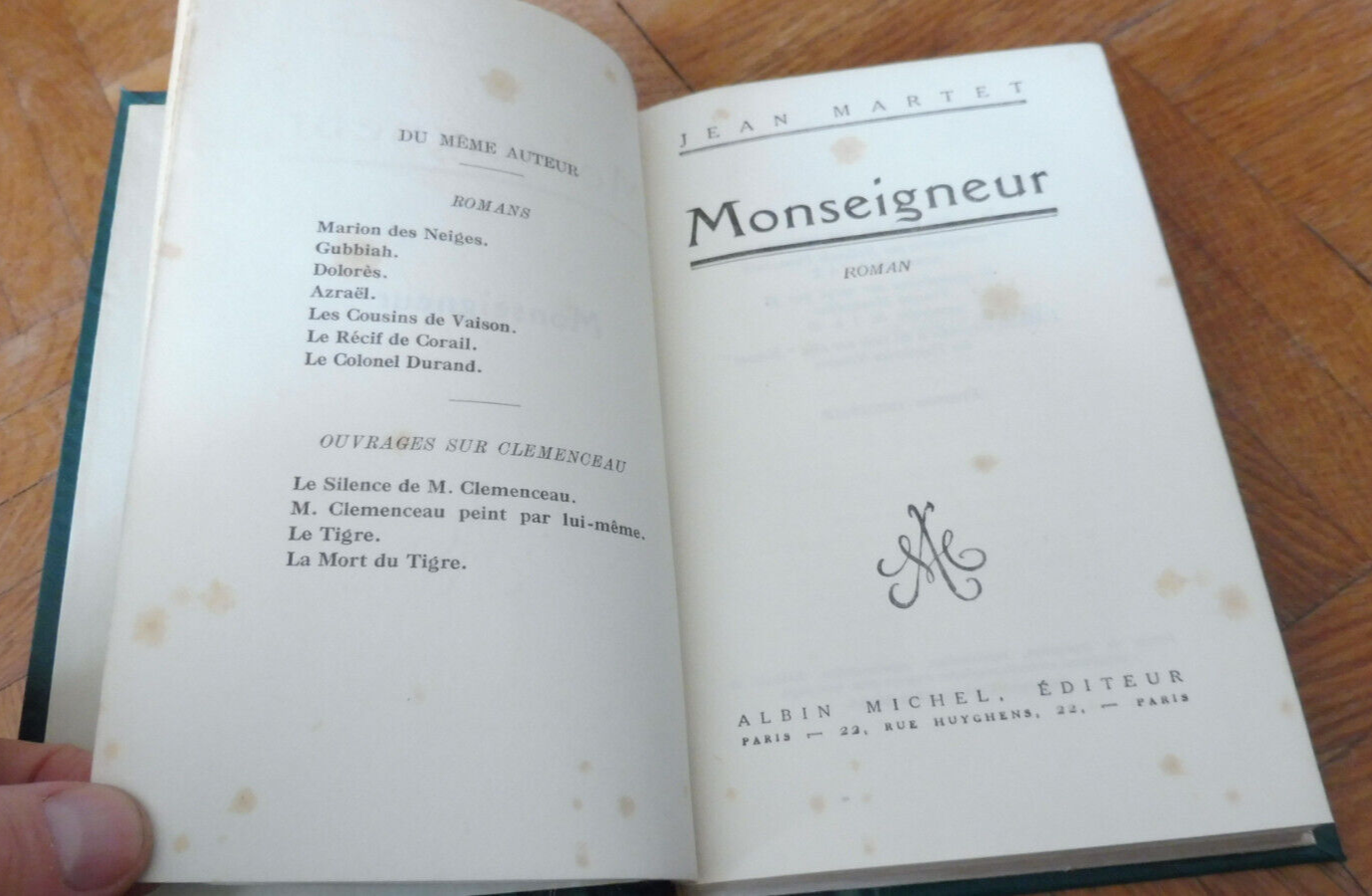 Monseigneur (Jean Martet) 1934 EO