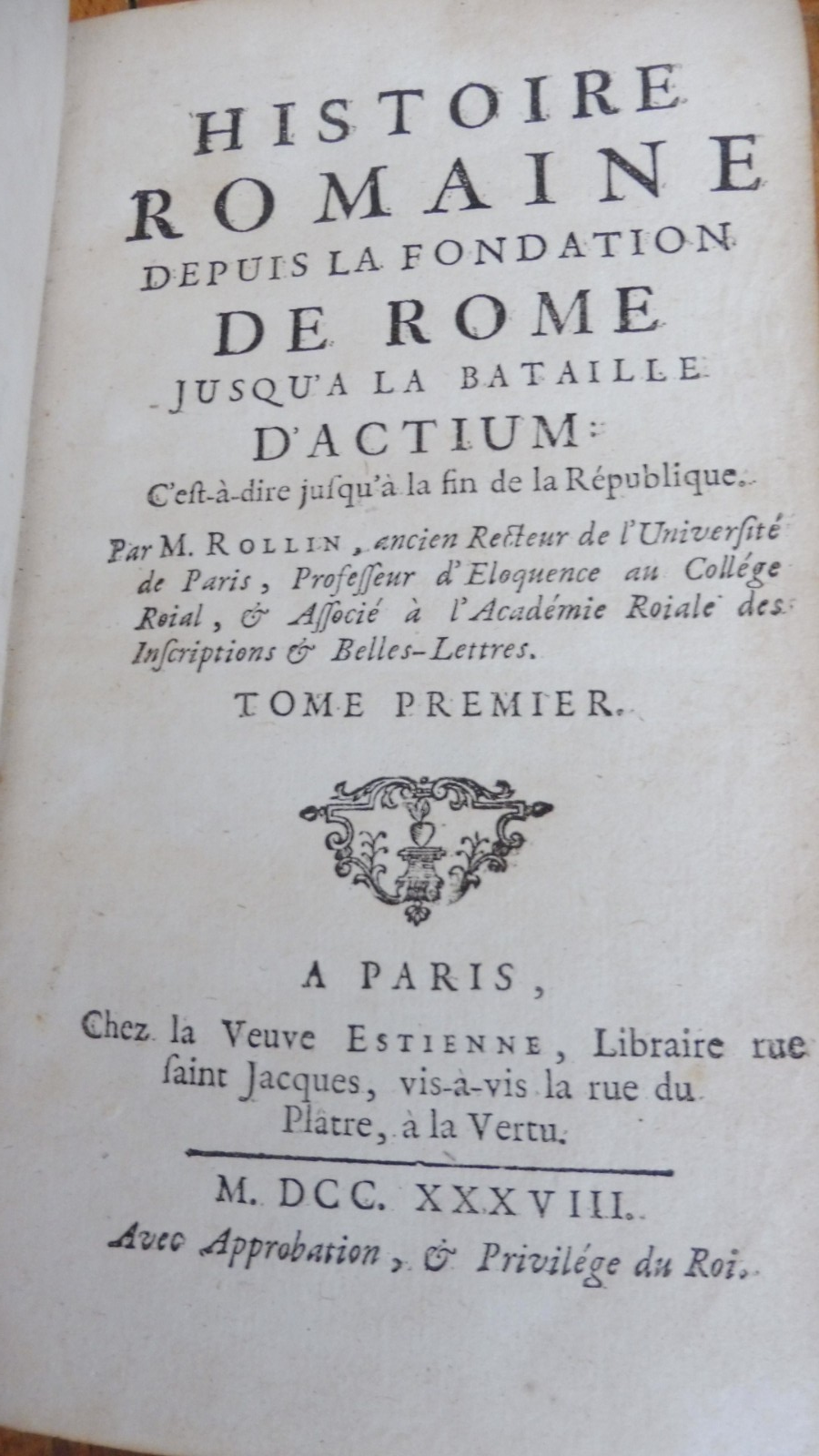 Histoire romaine depuis la fondation de Rome (Rollin & Crevier) 1738-48 16/16
