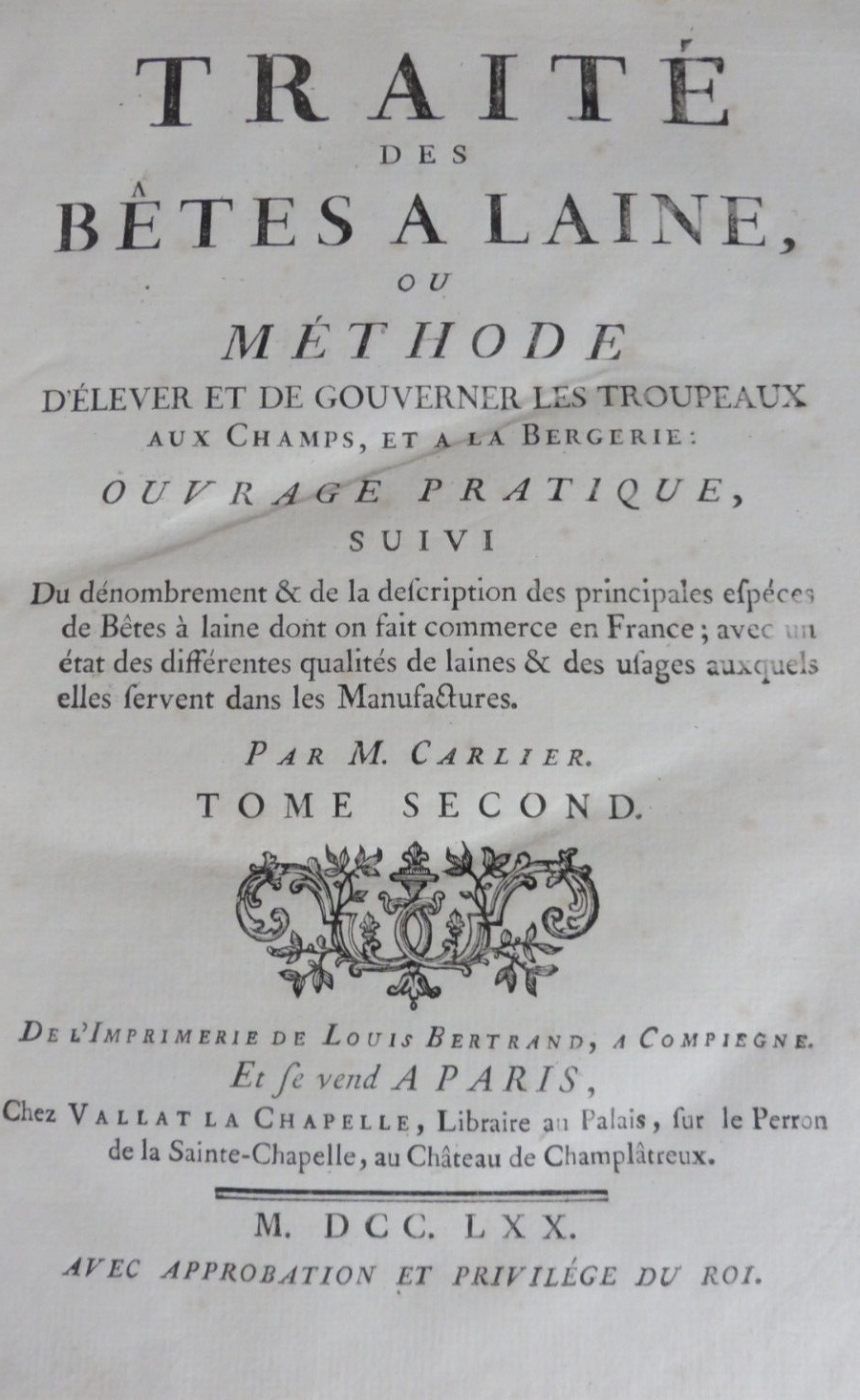 Traité des bêtes à laine (Carlier) 1770 2/2