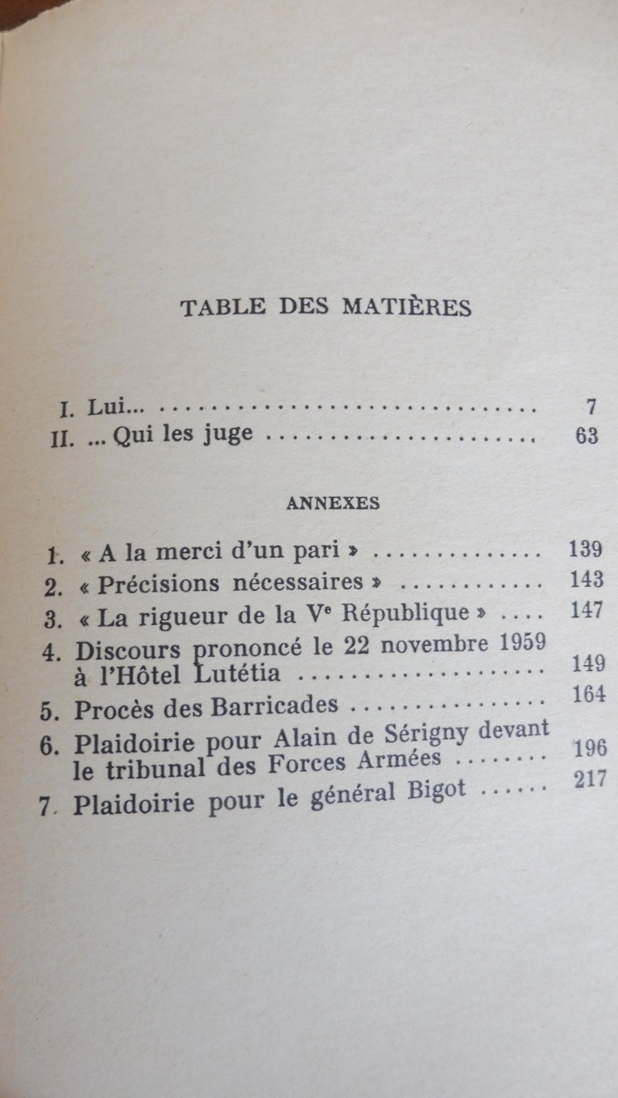 Lui qui les juge (Jacques Isorni) 1961 Ve REPUBLIQUE