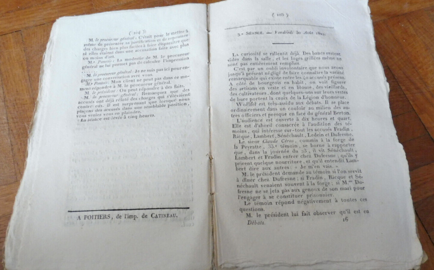 Procès de la Conspiration de Thouars et Saumur 1822