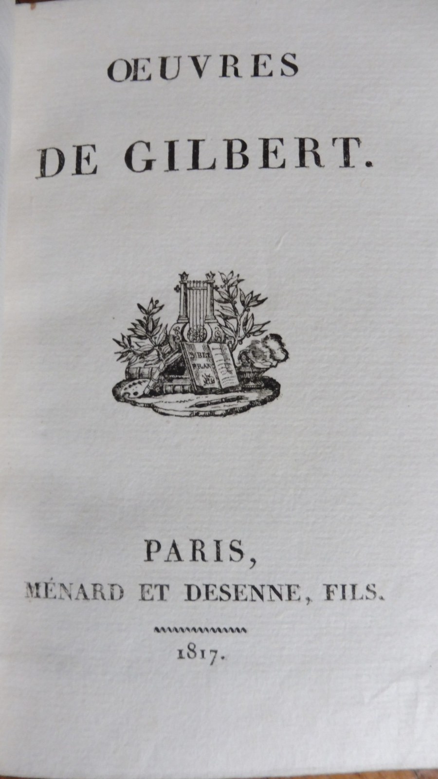 Oeuvres de Gilbert 1817