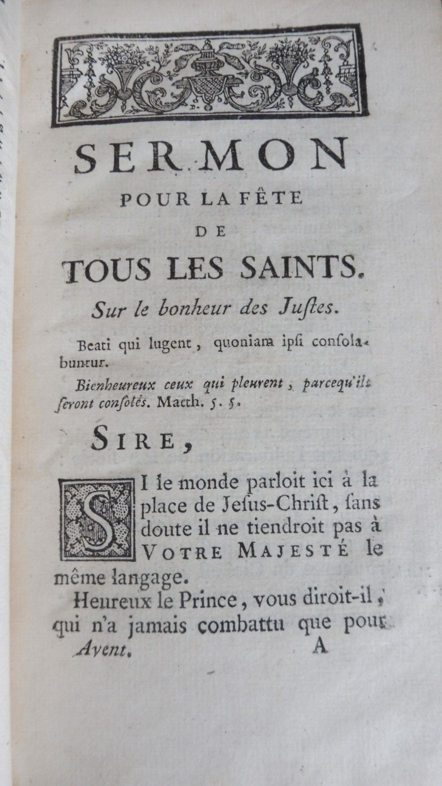 Sermons de Massillon. Avent. 1745