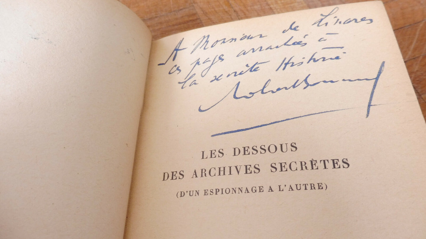 Les Dessous des archives secrètes (Robert Boucard) 1934 ENVOI