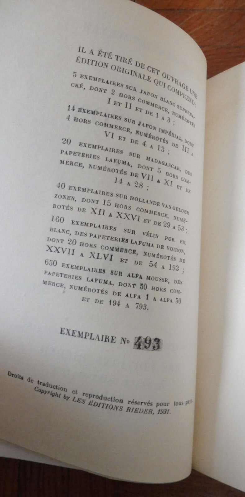 Napoléon (M. Constantin-Weyer) 1931 EO ALFA NUMEROTE