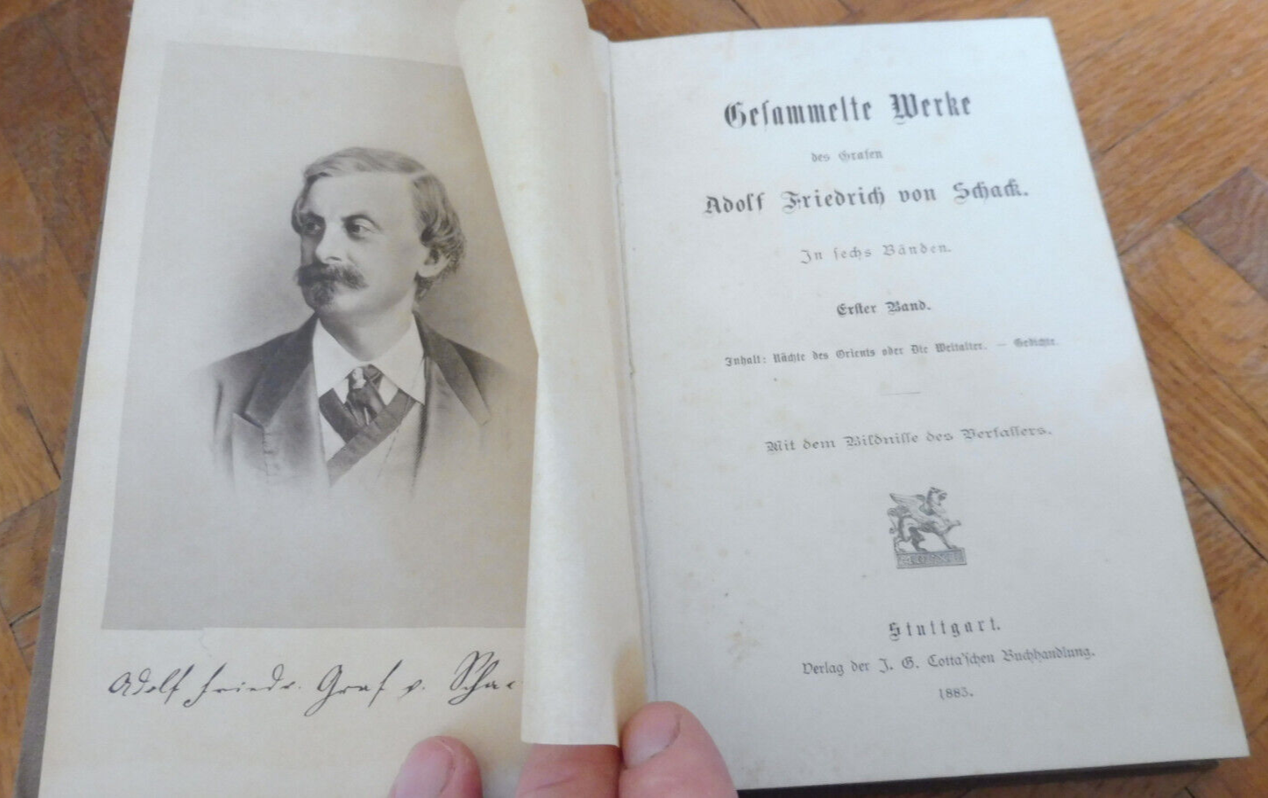 Gesammelte Werke des Grafen von Schack 1883 6/6