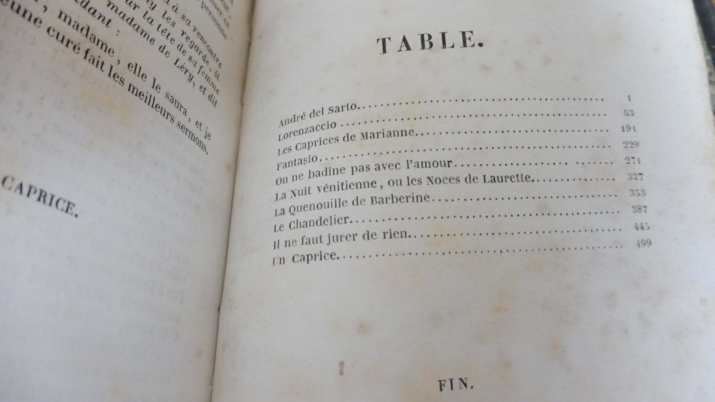 Comédies et proverbes (Alfred De Musset) 1840 EO Partielle
