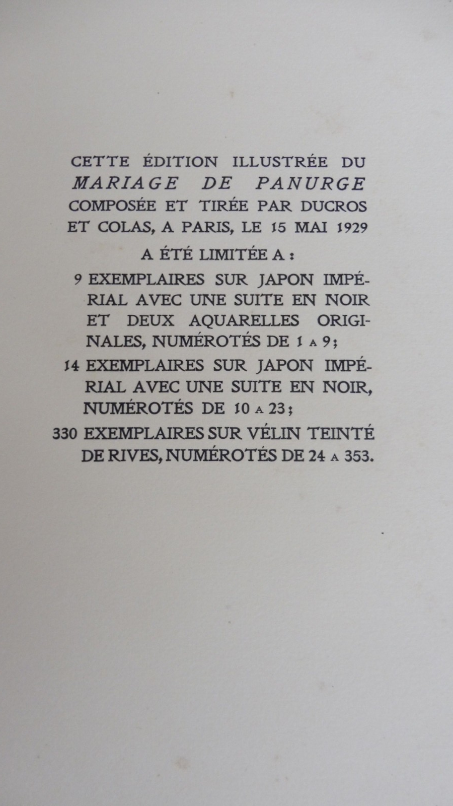 Le Mariage de Panurge (Emile Gebhart) 1923 illus. Touchet