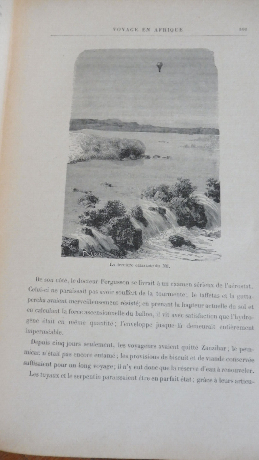 Cinq semaines en ballon (Jules Verne) s.d. illus. Riou et Montaut