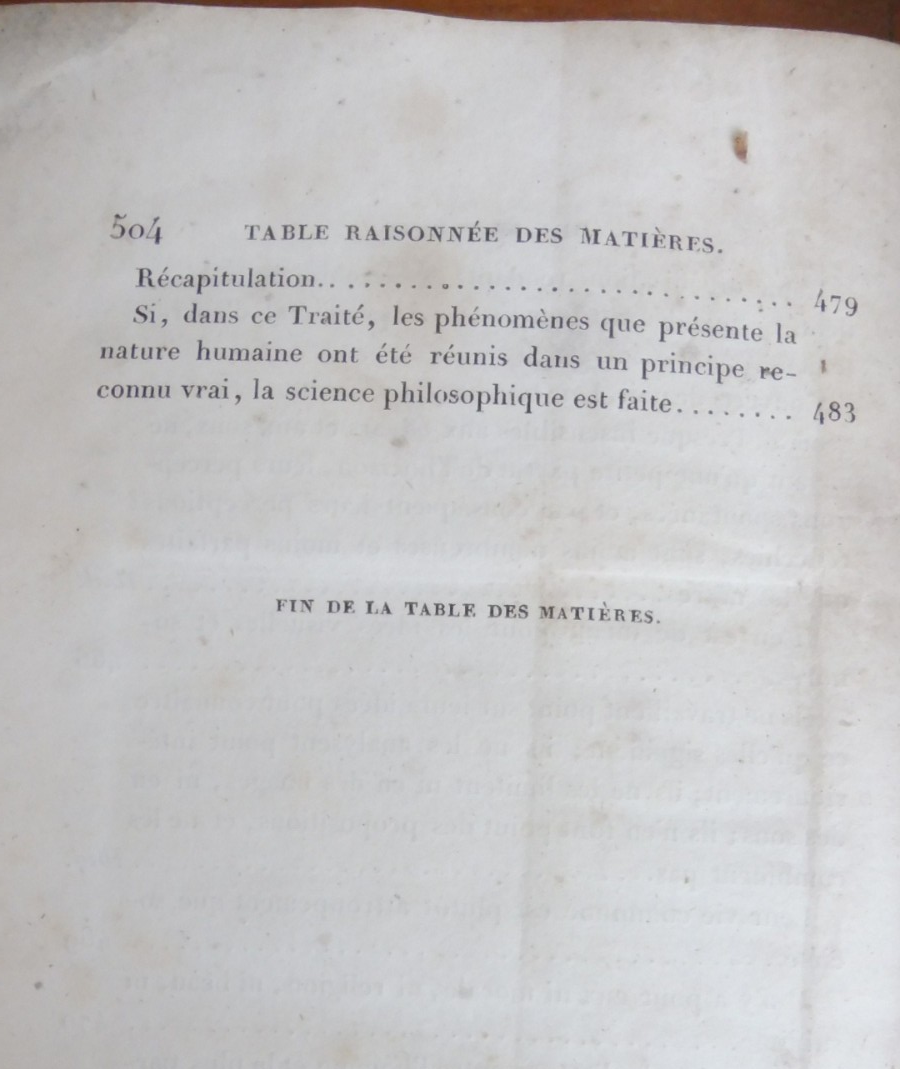 Traité de philosophie psycho-physiologique (Baron Massias) 1830 EO