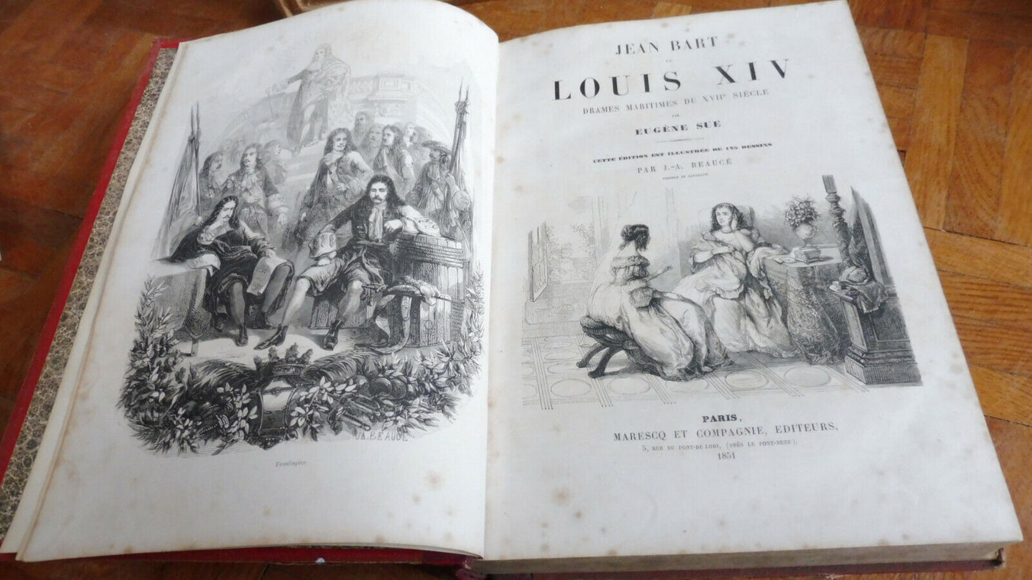 Jean Bart et Louis XIV (Eugène Sue) 1851 illus. Beaucé