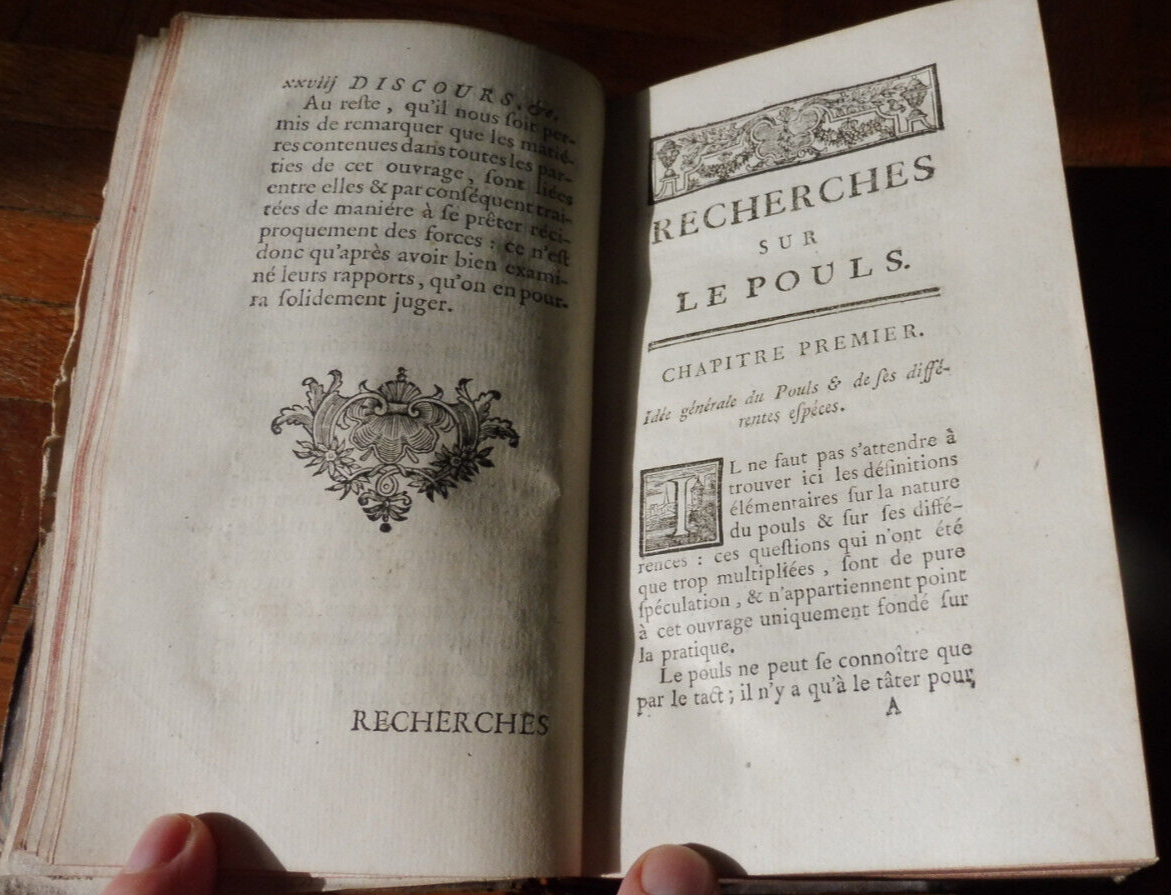 Recherches sur le pouls (Théophile de Bordeu) 1761 MEDECINE
