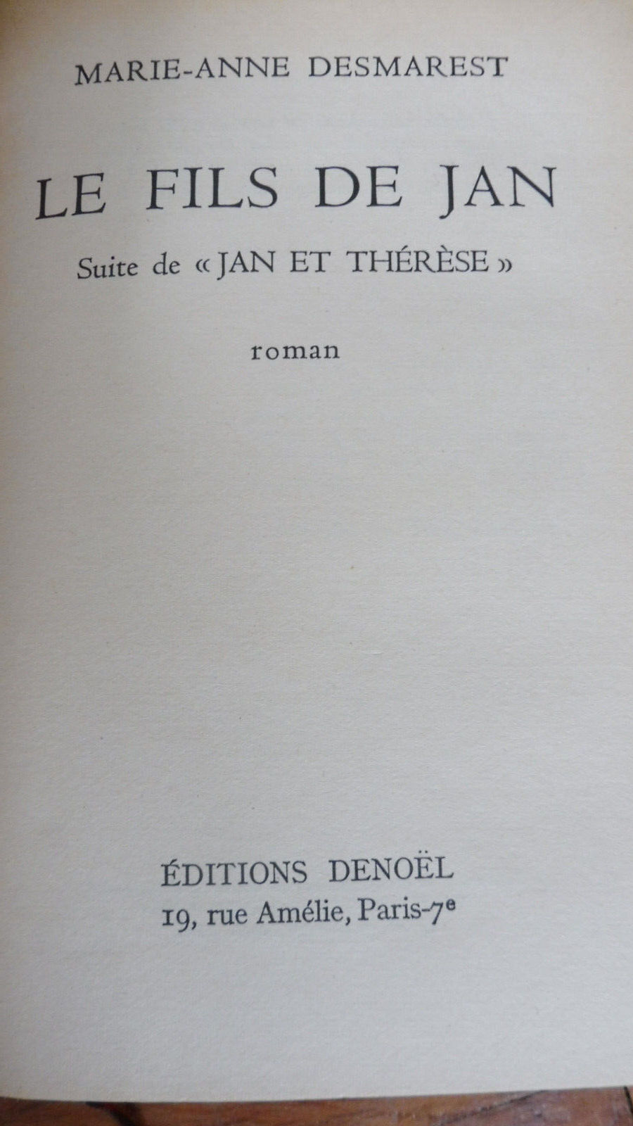Le Fils de Jan (Marie-Anne Desmarest) 1957