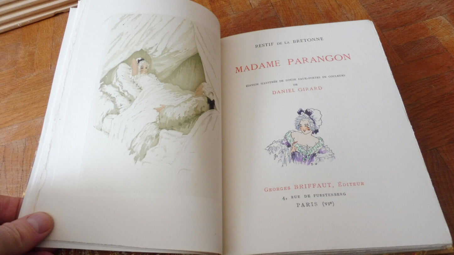 Madame Parangon (Restif De La Bretonne) 1931 illus. Girard VELIN EROTIQUE