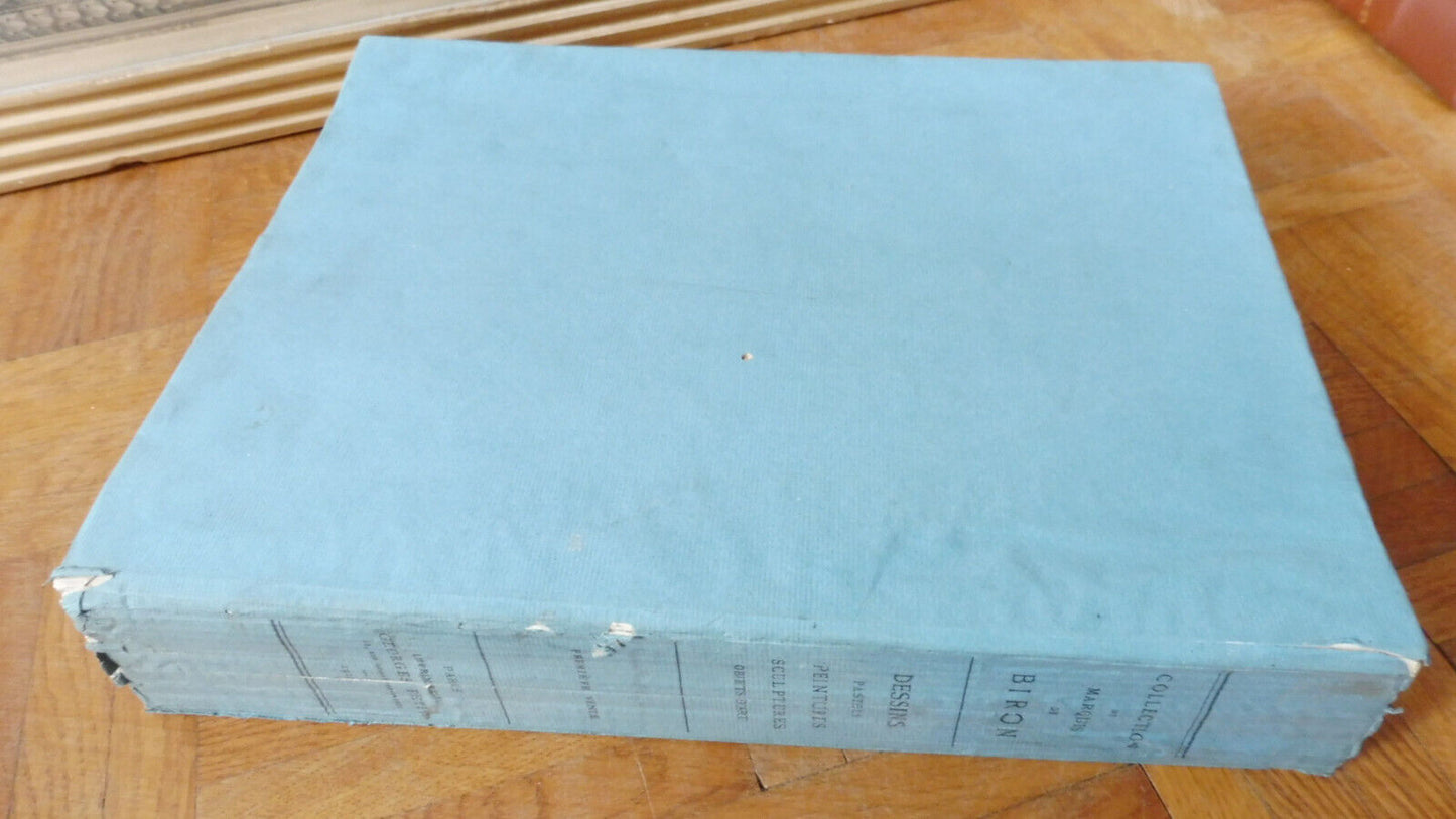 Collection du Marquis de Biron juin 1914 CATALOGUE DE VENTE