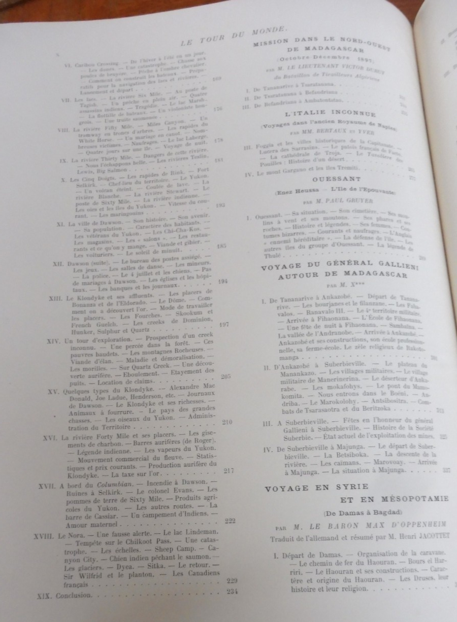 Le Tour du monde. Année 1899 (E. Charton) 1899 TIBET, MADAGASCAR, MESOPOTAMIE...