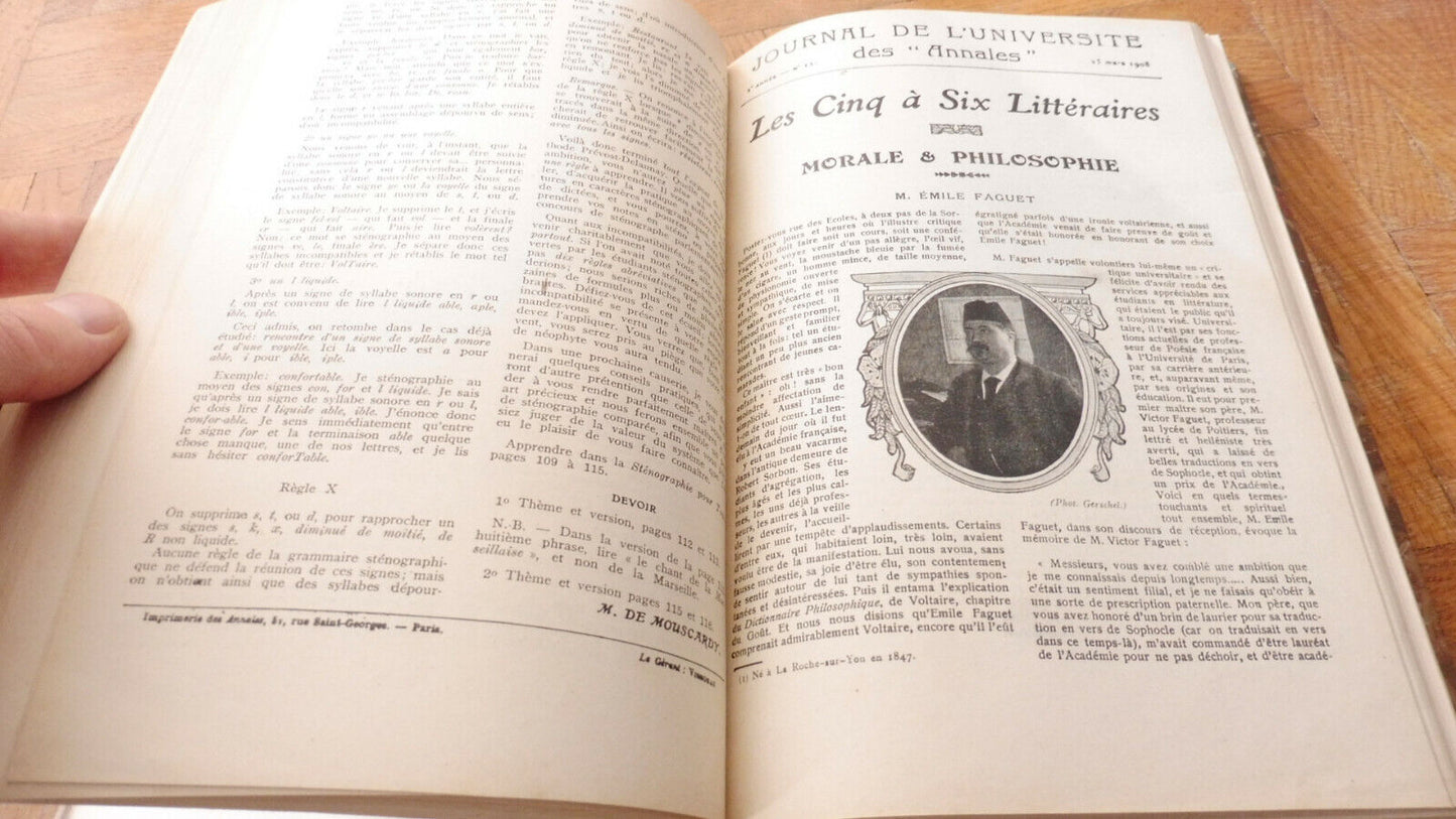 Journal de l'Université des Annales 1908