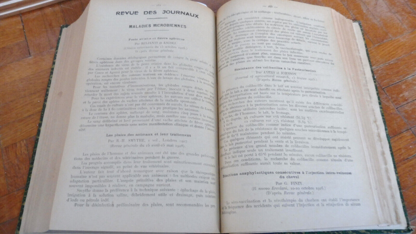 Bulletin vétérinaire 1919-1922 (René Bissauge) LOIRET