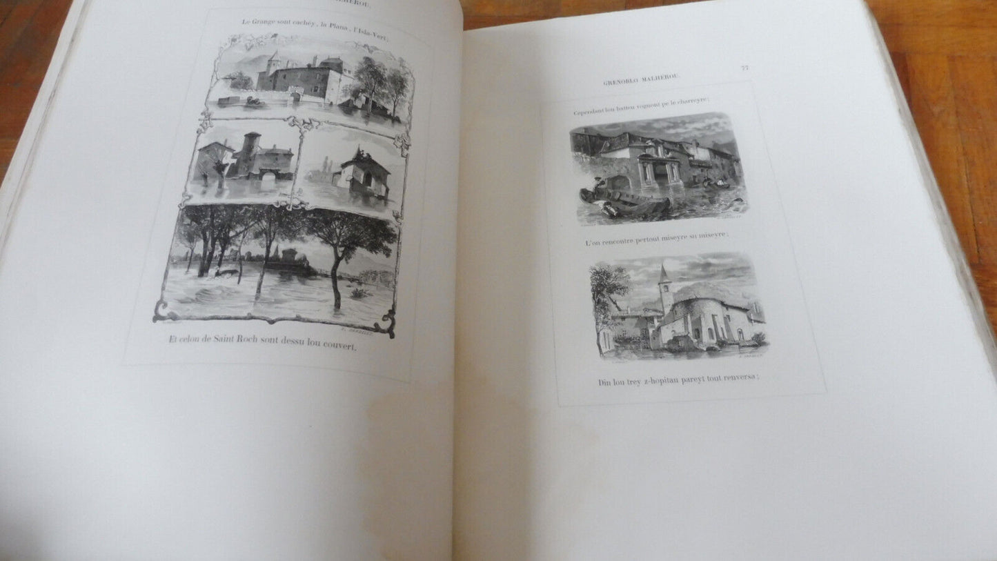 Grenoblo Malhérou (Blanc dit La Goutte) 1864 illus. Rahoult, Dardelet DAUPHINE