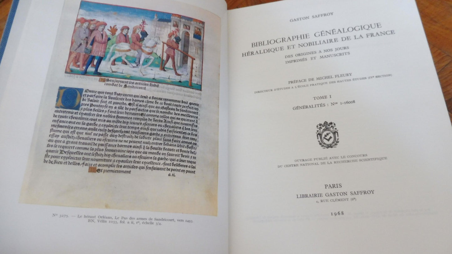 Bibliographie généalogique, héraldique et nobiliaire de la France (Saffroy) 1968