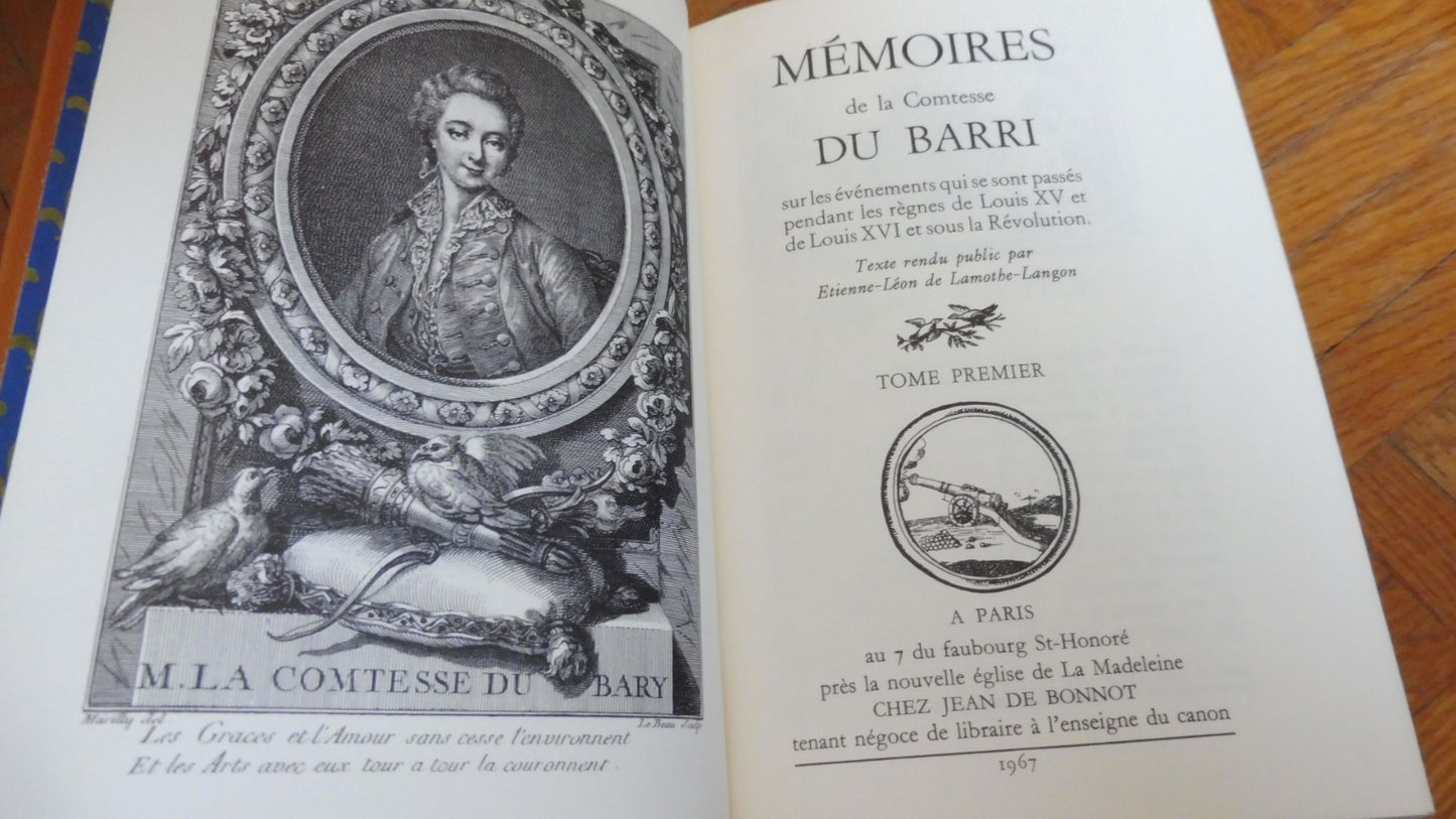 Mémoires de la Comtesse Du Barry 1967 5/5 JEAN DE BONNOT