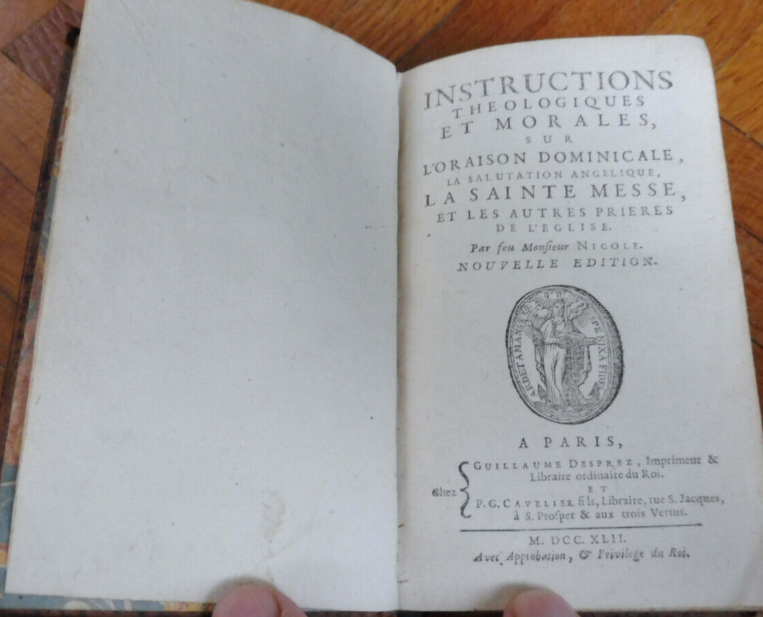Instructions théologiques et morales (Nicole) 1742